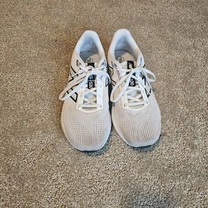 Asics White and Black Running Shoes